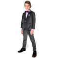 Appaman Mod Boys Slim Vintage Black (charcoal grey) Velvet Suit S8SU10-NorthBoys
