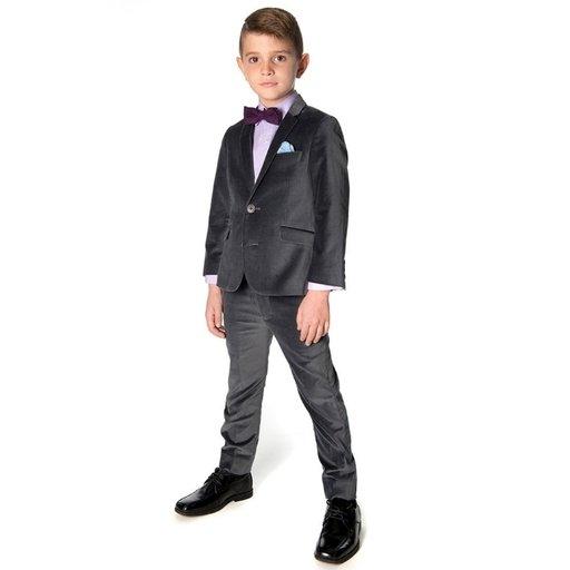 Appaman Mod Boys Slim Vintage Black (charcoal grey) Velvet Suit S8SU10-NorthBoys
