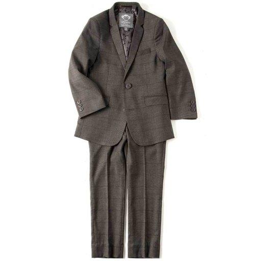 Appaman Mod Boys Slim Wales Check Charcoal Suit Q8SU6-NorthBoys
