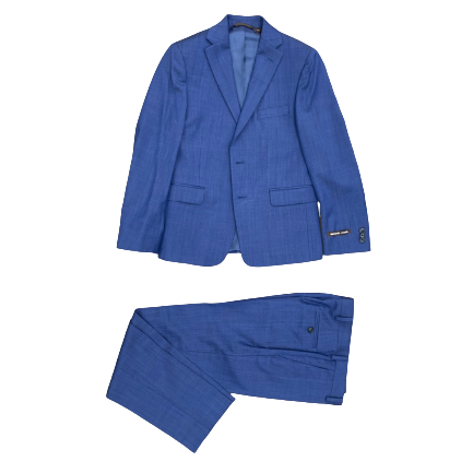 Michael Kors Boys Blue Tic Wool Suit _ X0001