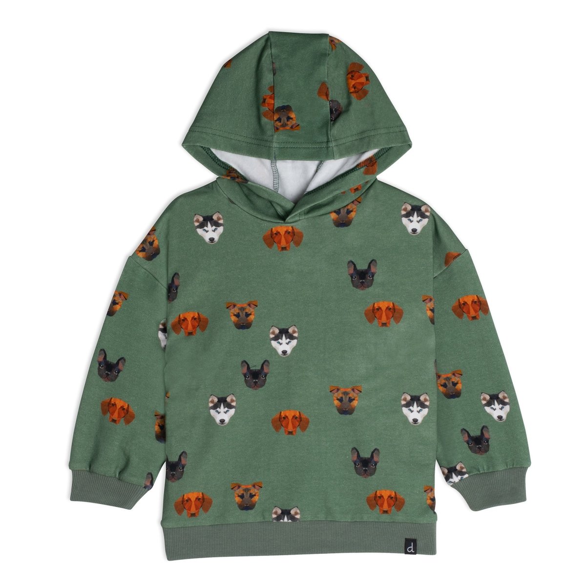 Deux Par Deux Fleece Hoodie w/Pattern _Green E20S74 - 330 - NorthBoys