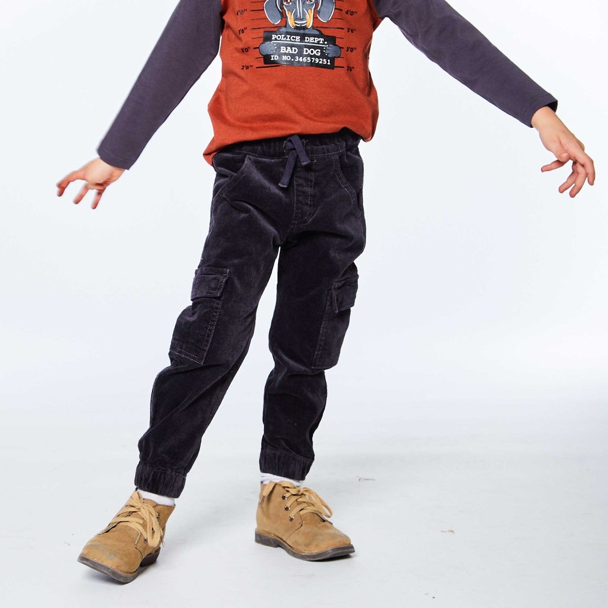 Deux Par Deux Fleece Stretch Corduroy Sweatpants _Grey E20YB21 - 987 - NorthBoys