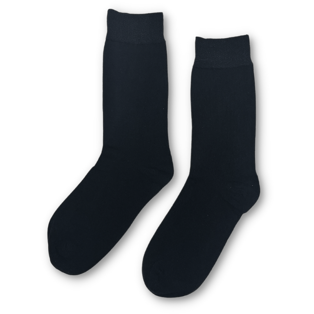 Edmondo Mens Black Cotton Dress Socks - NorthBoys