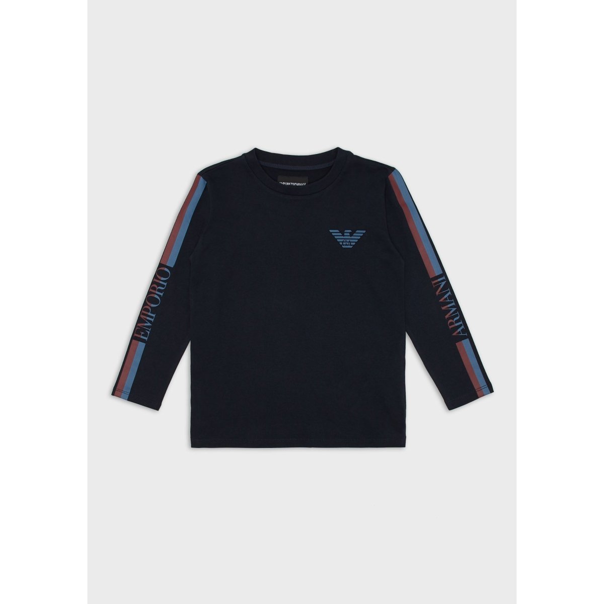 Emporio Armani Boys Navy Long Sleeve T-Shirt - NorthBoys
