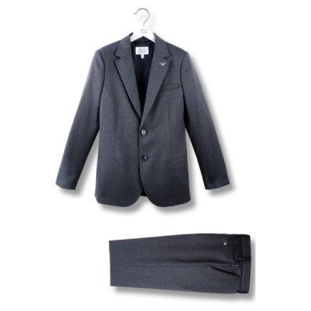 Emporio Armani Boys Slim Charcoal Wool Suit-NorthBoys