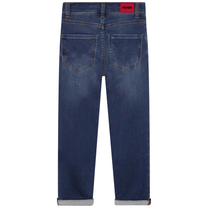 HUGO 5 Pocket Fitted Jeans_Blue G24120-Z25