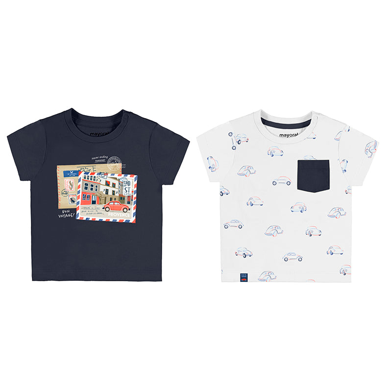 Mayoral Baby T-Shirt 2pc Set w/Print _Navy 1005-43