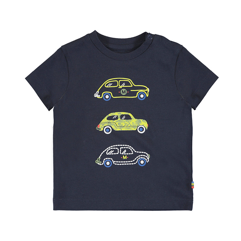 Mayoral Baby T-Shirt w/Car Print _Navy 1006-73