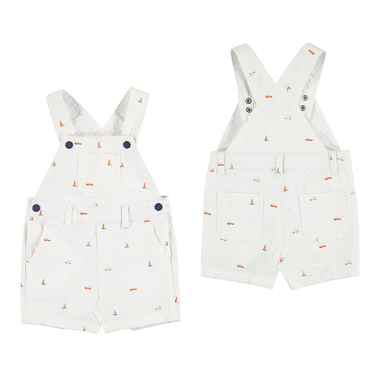 Mayoral Baby Twill Short Overalls_ Off White 1656-10