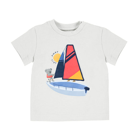 Mayoral Baby T-Shirt w/Boat Print _White 1007-49