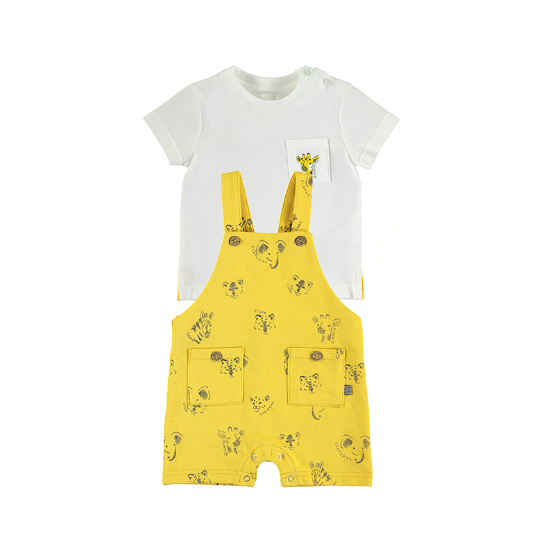 Mayoral Baby Short Dungaree w/Shirt Set_ Yellow 1662-18