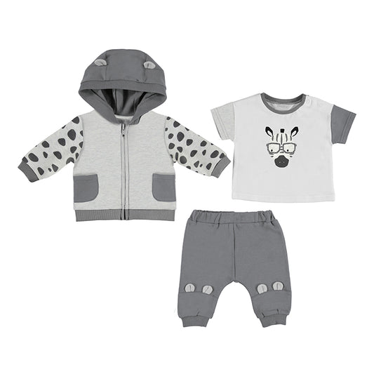 Mayoral Baby T-Shirt and Tracksuit 3pc Set_ Grey 1864-20