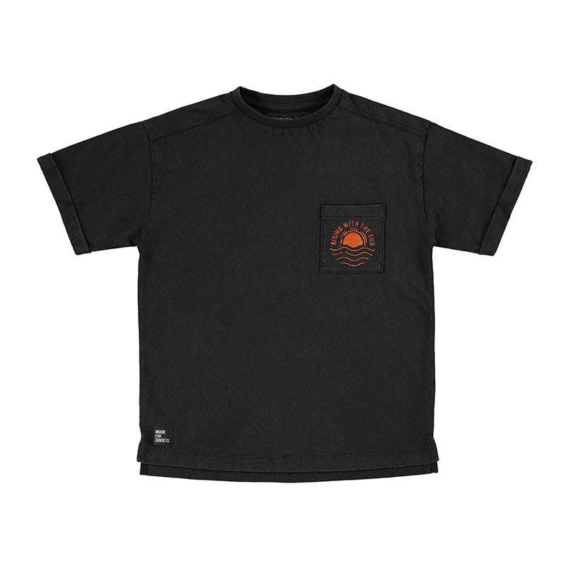 Nukutavake T-Shirt w/Sun Graphic _Black 6018-10