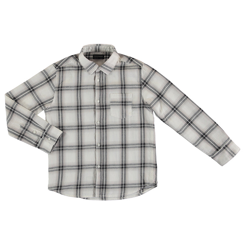 Nukutavake L/S Plaid Shirt _Grey 7166-92