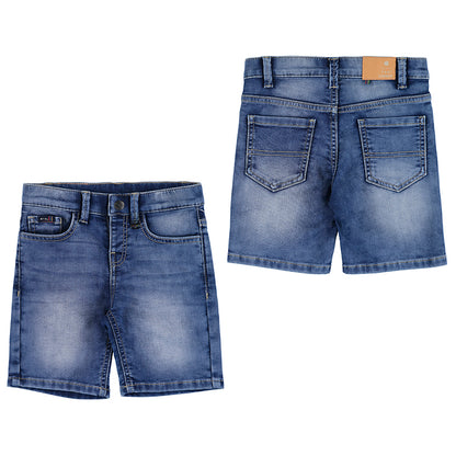 Mayoral Mini Soft Denim Shorts_ Medium Blue 3261-28