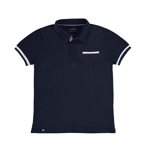 Nukutavake Short Sleeve Polo w/Contrast _Navy 6107-45