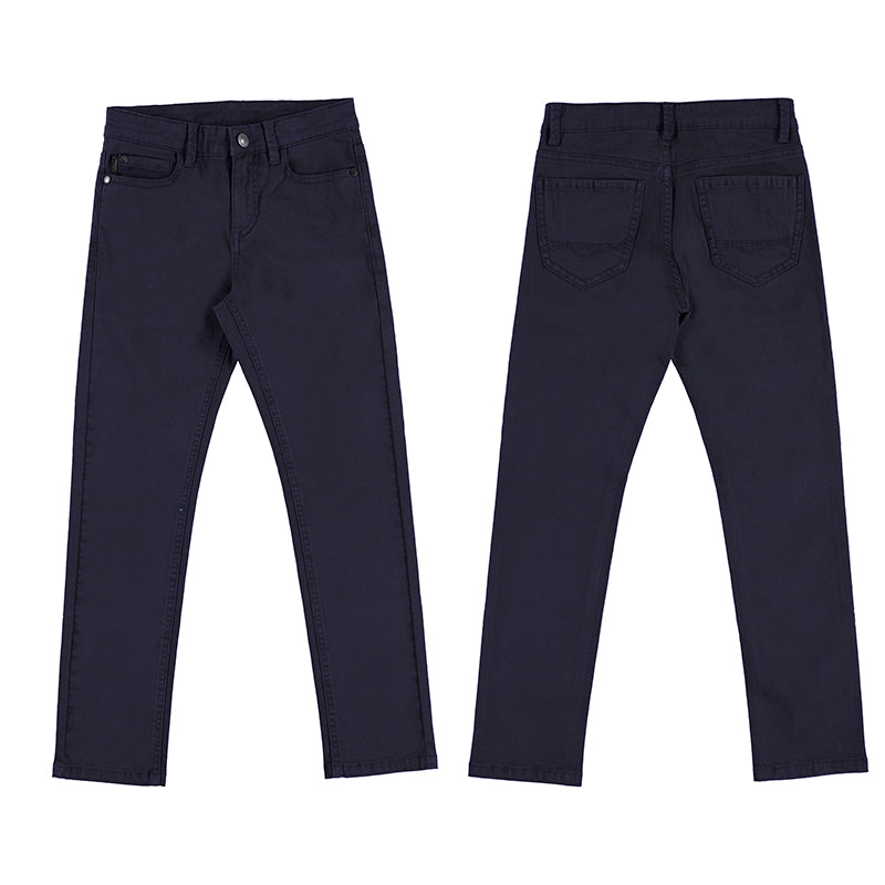 Nukutavake Boys 5 Pocket Slim Fit Basic Pant _Navy 582-14