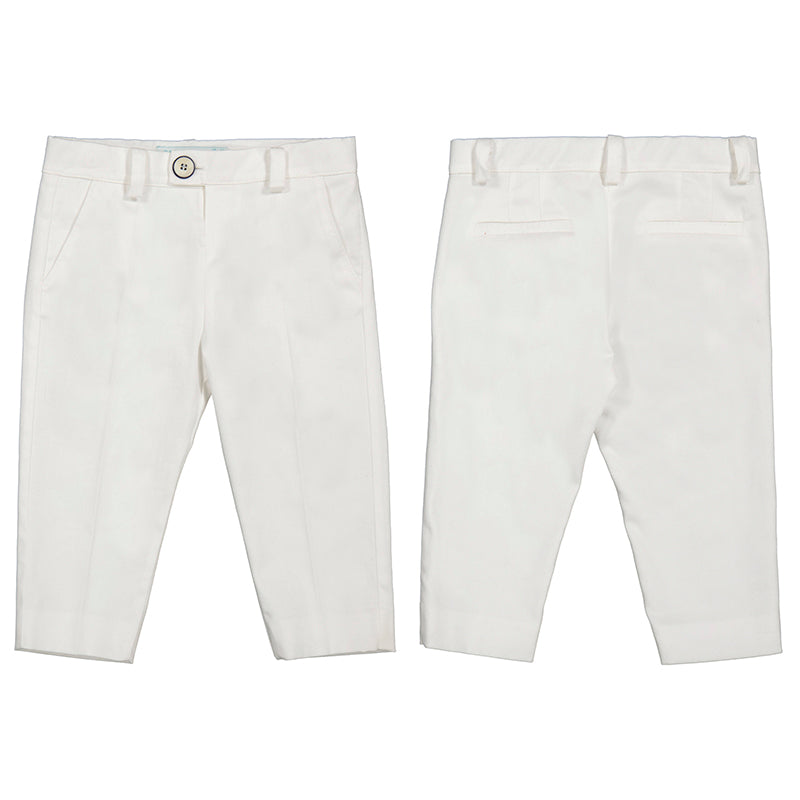 Abel & Lula Baby Cotton Dress Pants_White 5226-18