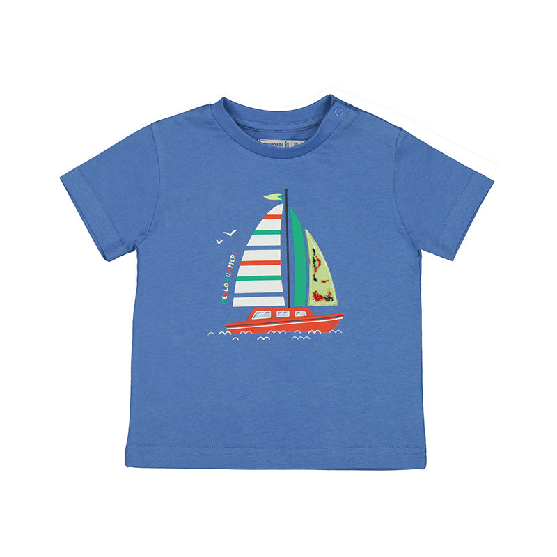 Mayoral Baby s/s T-Shirt Sail Boat_Blue 1022-77