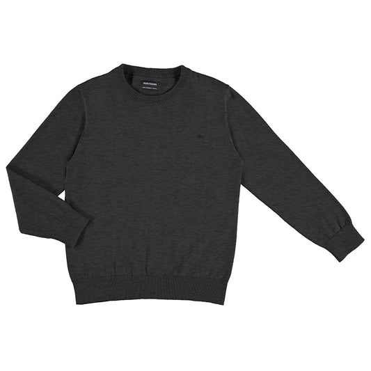 Nukutavake Boys Basic Cotton Sweater _Charcoal 354-67