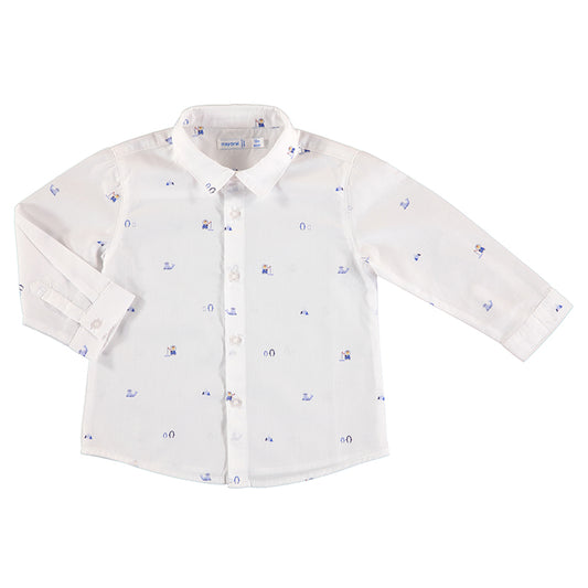Mayoral Baby L/S Patterned Shirt _White 2163-73