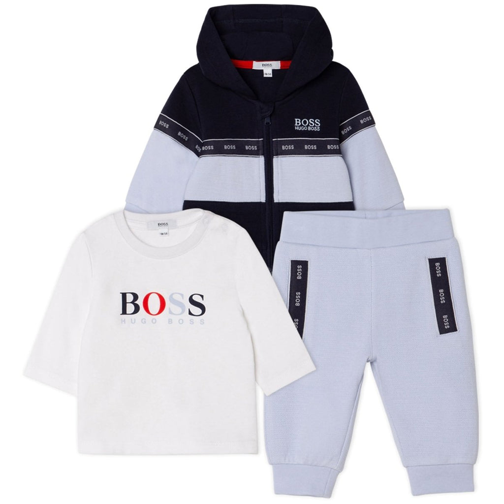 Hugo Boss Baby Boys T-Shirt+Trousers+Cardigan Set J98330 - NorthBoys