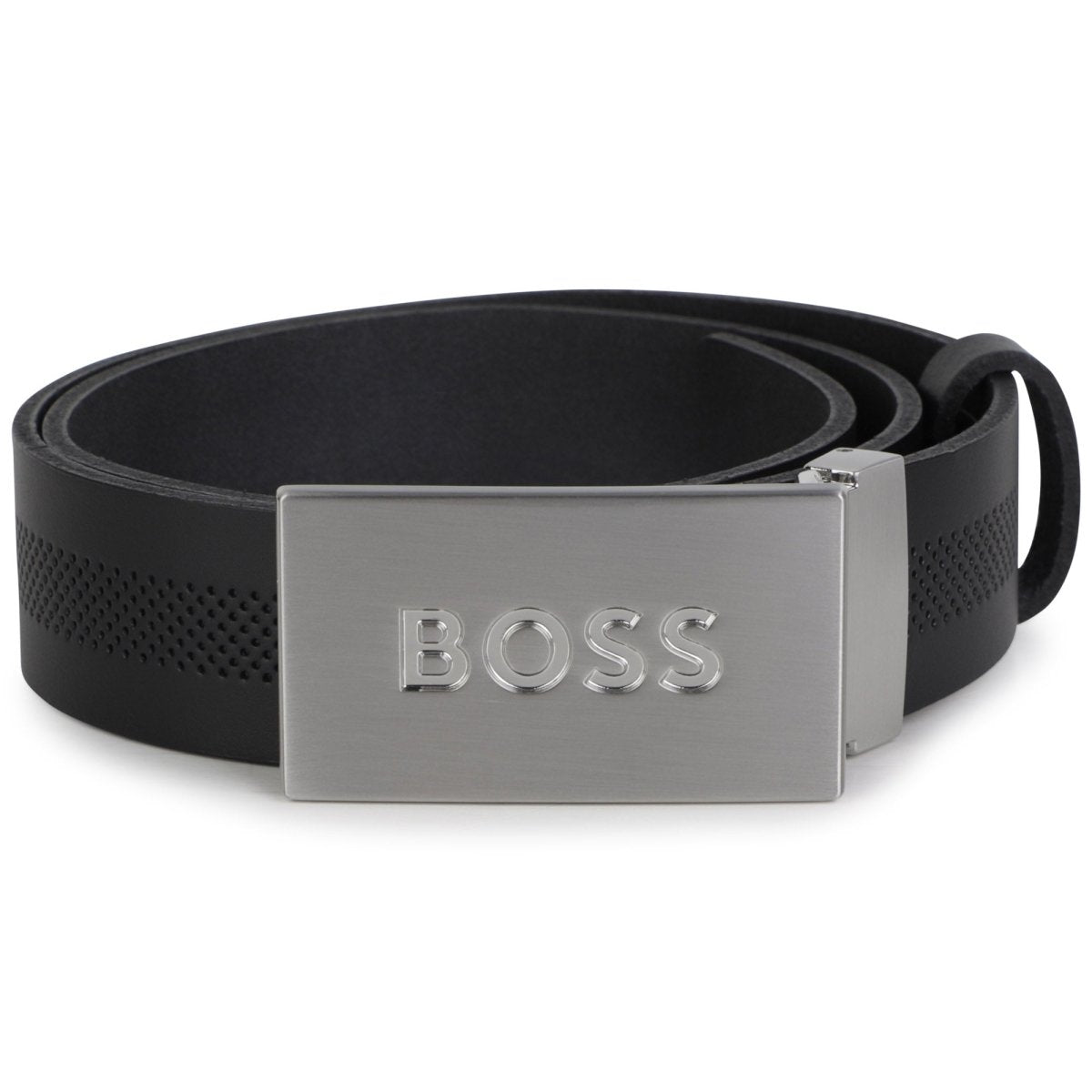 Hugo Boss Boys Black Belt w/Metal Buckle & Logo _Black J20395 - 09B - NorthBoys