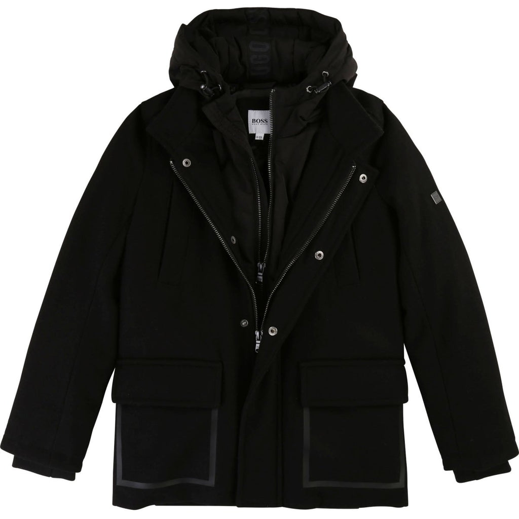 Hugo Boss Boys Black Peacoat - NorthBoys