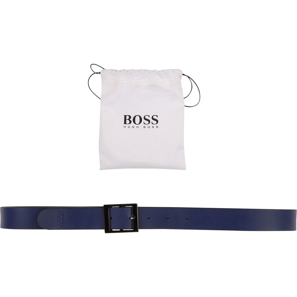 Hugo Boss Boys Black/Blue Reversible Belt - NorthBoys