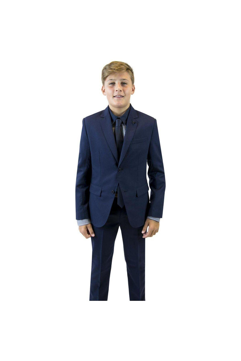 Hugo Boss Boys Classic Slim Navy Wool Suit-NorthBoys