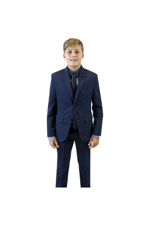 Hugo Boss Boys Classic Slim Navy Wool Suit-NorthBoys
