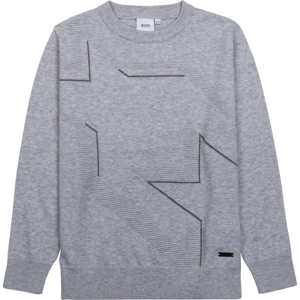 Hugo Boss Boys Grey Sweater J25L91 - NorthBoys
