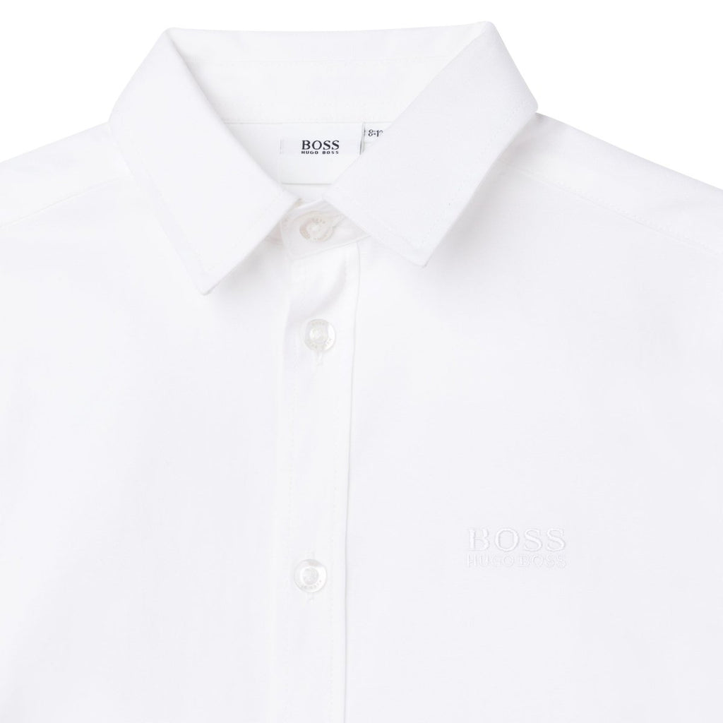 Hugo Boss Boys S/S Dress Shirt_ White J25N63 - 10B - NorthBoys