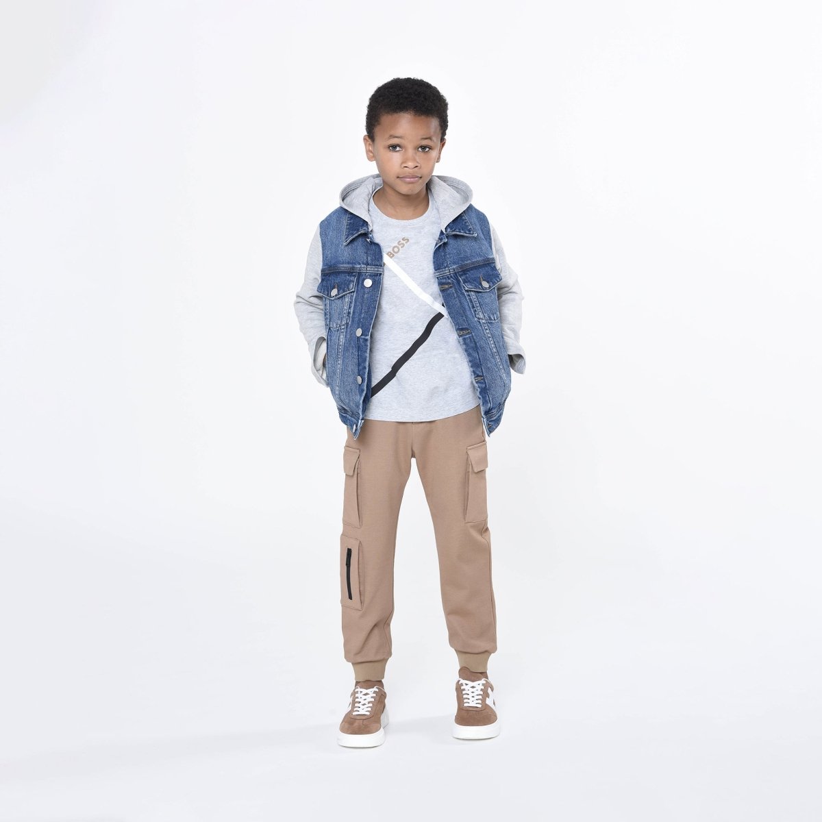 Hugo Boss Boys T-Shirt _ Grey J25O62 - A32 - NorthBoys