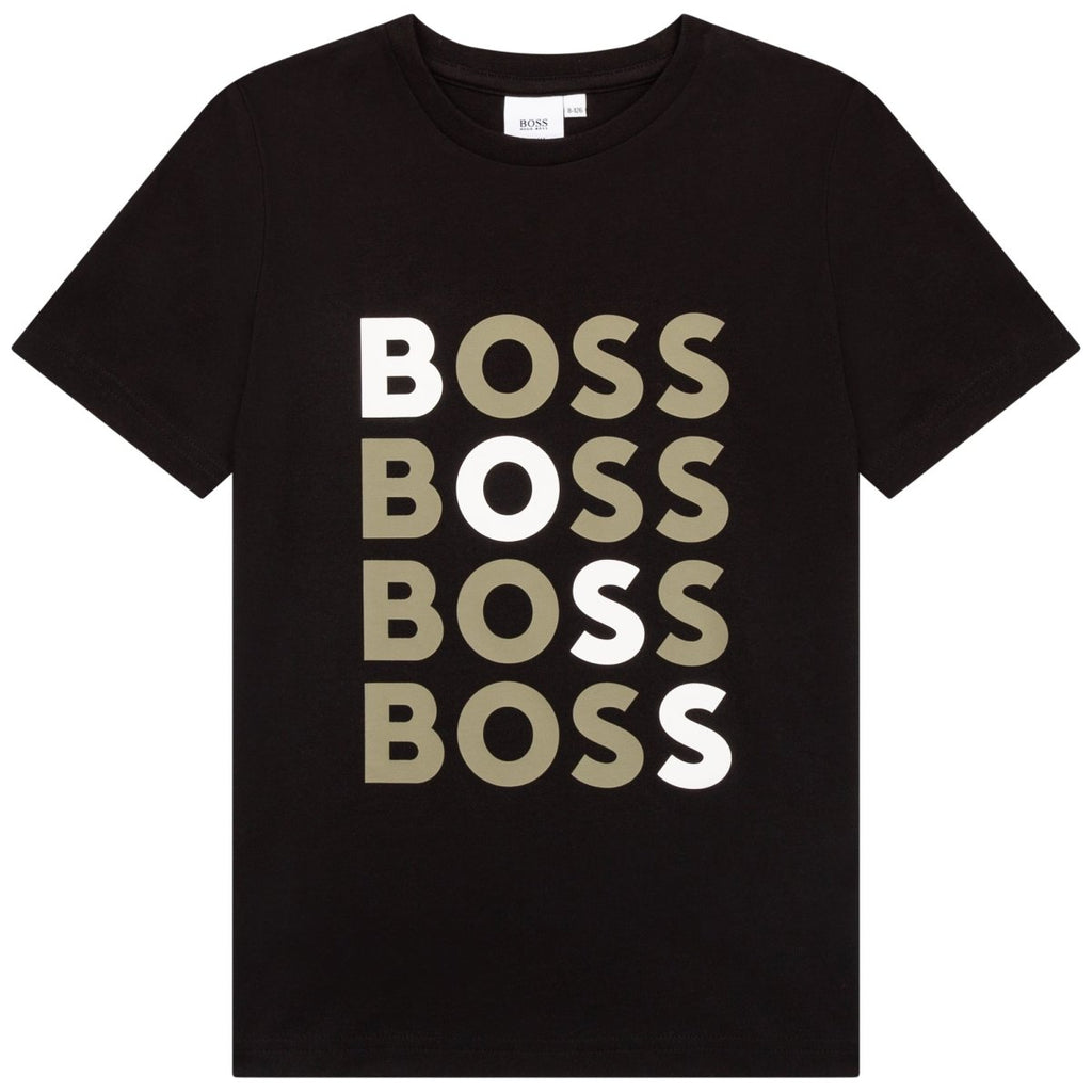 Hugo Boss Boys T-Shirt w/Logo_ Black J25N37 - 09B - NorthBoys