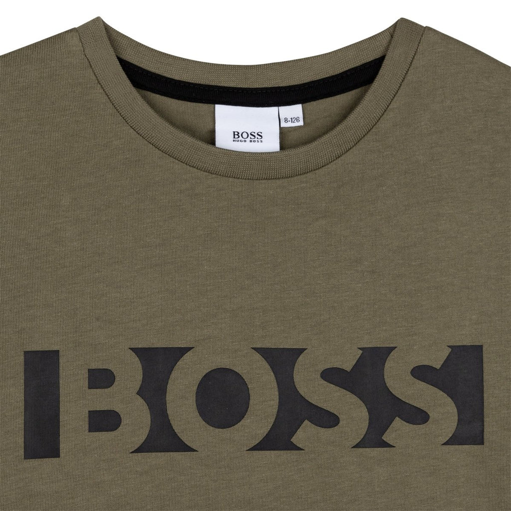Hugo Boss Boys T-Shirt w/Logo_ Green J25N32 - 724 - NorthBoys