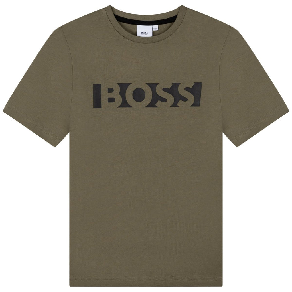 Hugo Boss Boys T-Shirt w/Logo_ Green J25N32 - 724 - NorthBoys