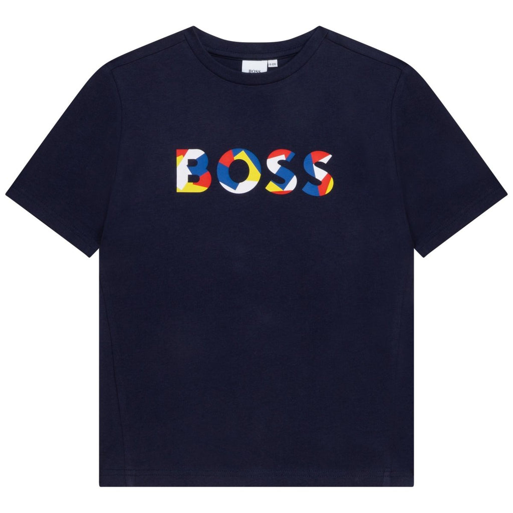 Hugo Boss Boys T-Shirt w/Logo_ Navy J25N46 - 849 - NorthBoys