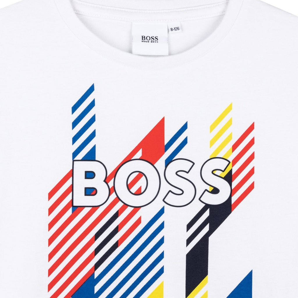 Hugo Boss Boys T-Shirt w/Logo_ White J25N41 - 10B - NorthBoys