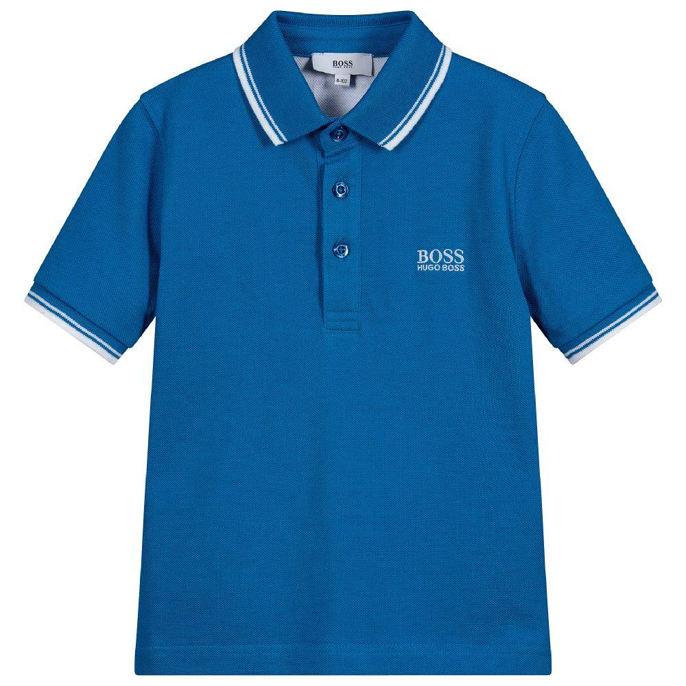 Hugo Boss Boys Turquoise or Grey Short Sleeve Polo J25D57 - NorthBoys