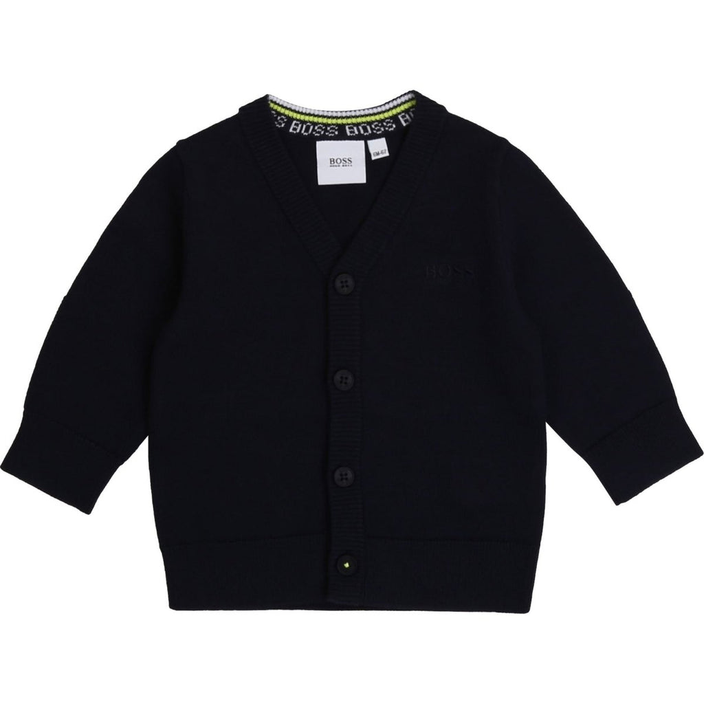 Hugo Boss Toddler Navy Knitted Cardigan - NorthBoys