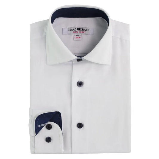 Isaac Mizrahi Boys White Dress Shirt SH9700