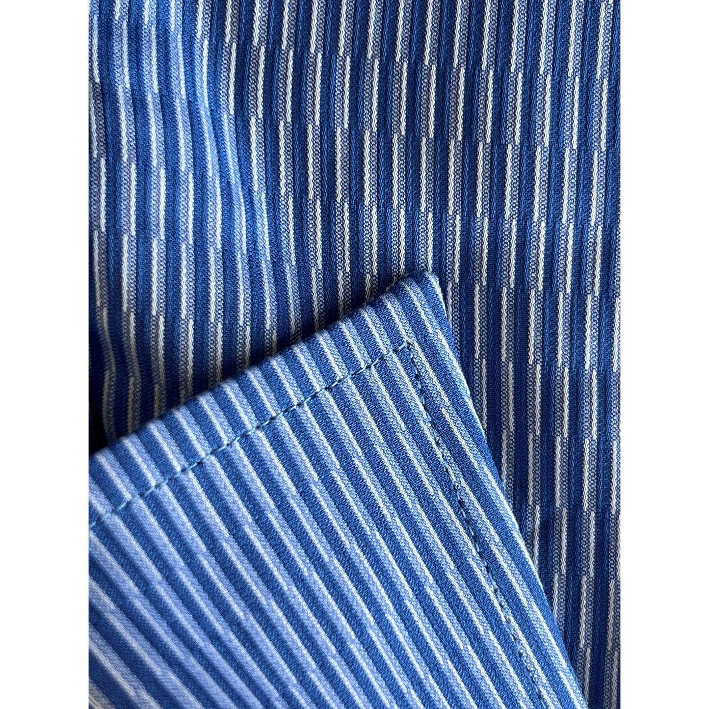 PinoPorte Boys Blue Striped Cotton Dress Shirt_ZH001