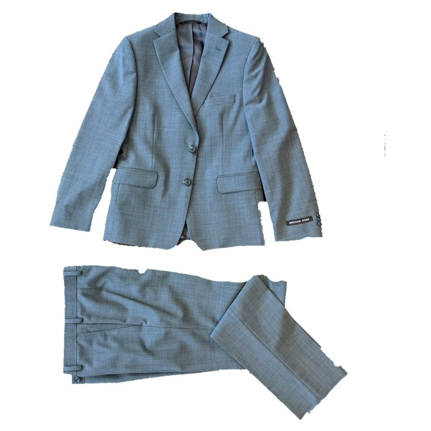 Michael Kors Boys Grey Wool Neat Suit