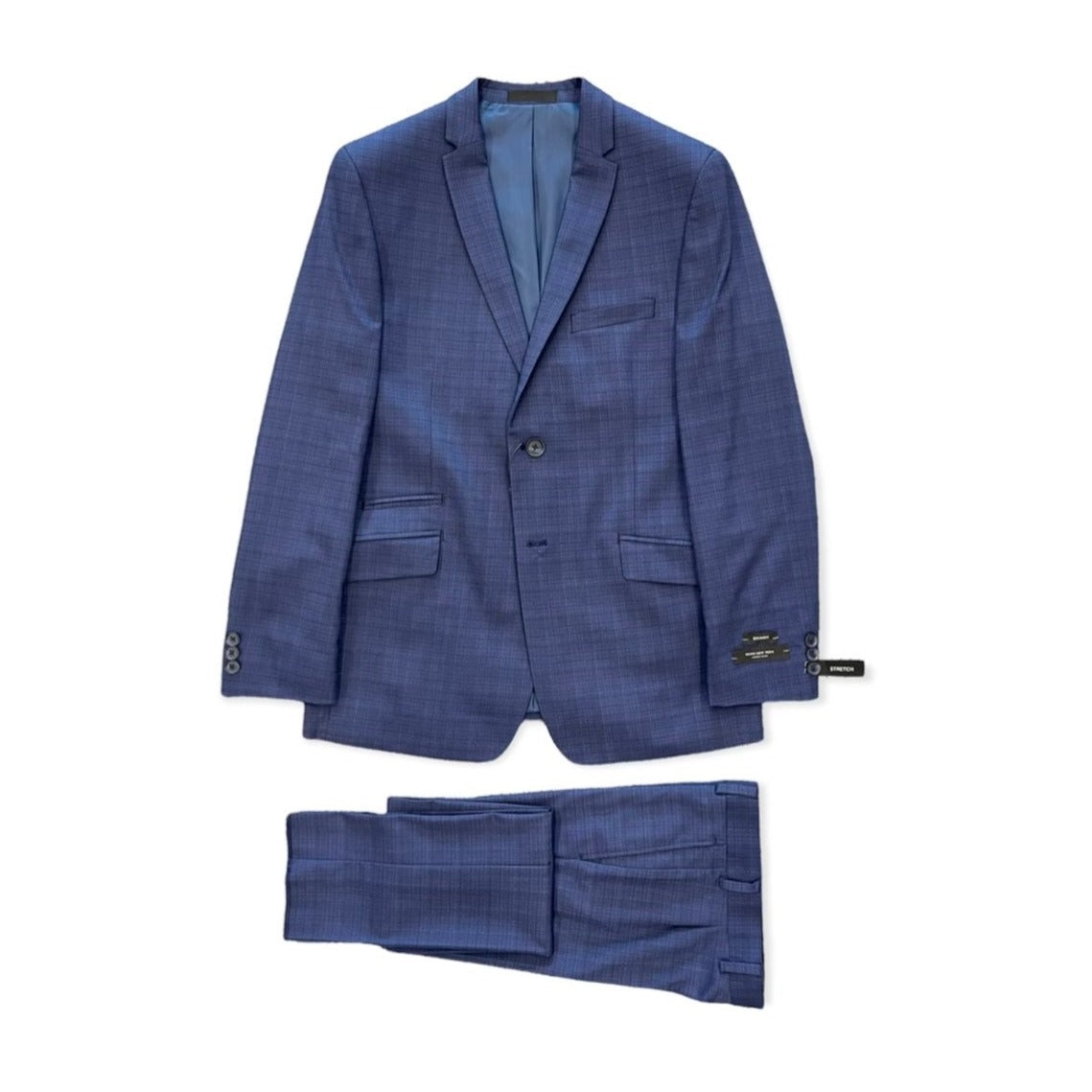 Marc New York Boys Skinny Blue Plaid Suit W0673