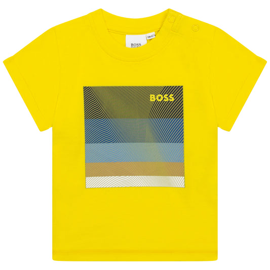 Hugo Boss Toddler T-Shirt w/ Illustration_ Yellow J05912-535