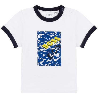 Hugo Boss Toddler T-Shirt w/ Illustration_ White J05913-10B