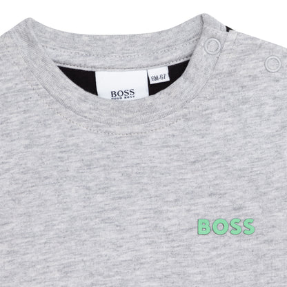 Hugo Boss Toddler T-Shirt w/ Colour Blocking_ Grey J05919-A32