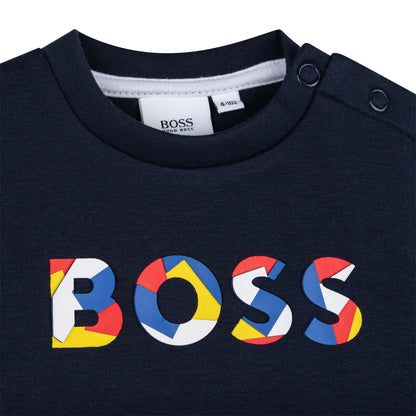 Hugo Boss Toddler Logo Sweatshirt_ Navy J05935-849