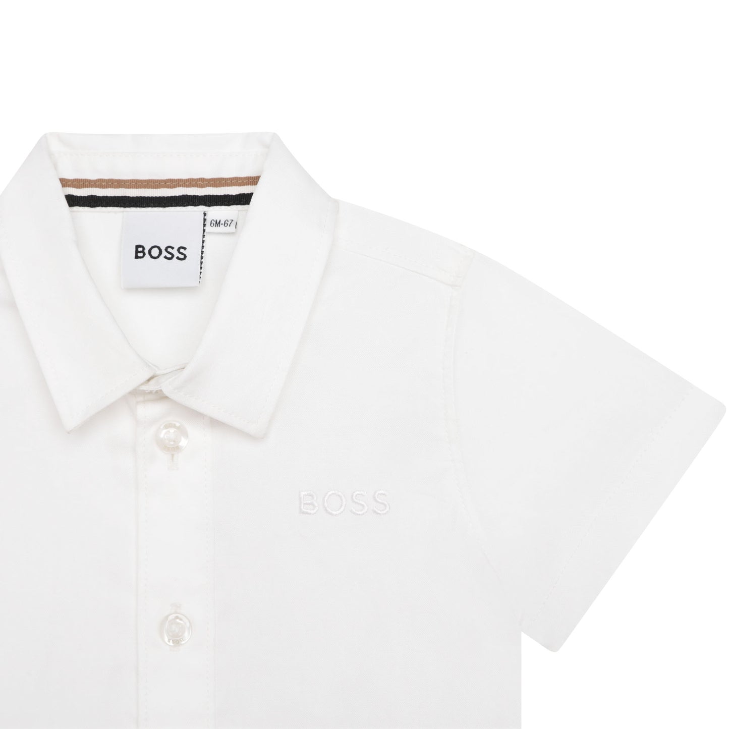 Hugo Boss Toddler Short Sleeve Dress Shirt_White J05982-10P